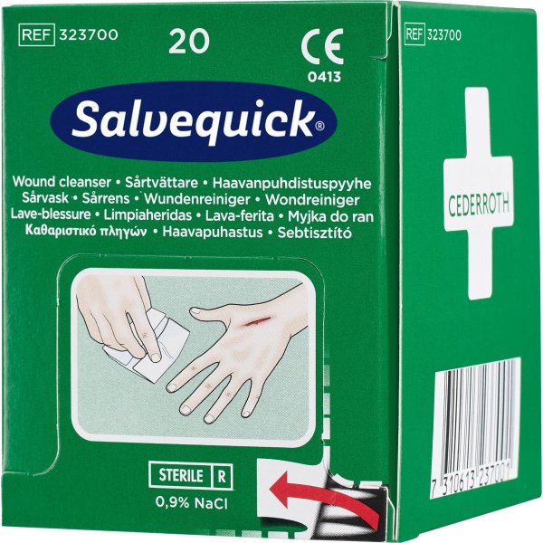 sårtvätt Våtservetter Salvequick 20 st