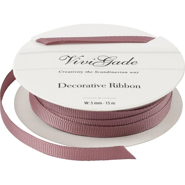 Dekorationsband Vivi Gade 6 mm x 15 m Rosa