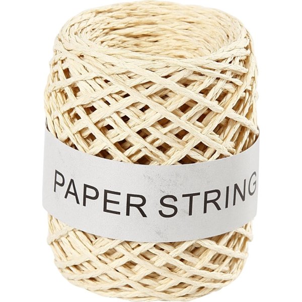 Papperssnöre 1 mm x 50 m Natur