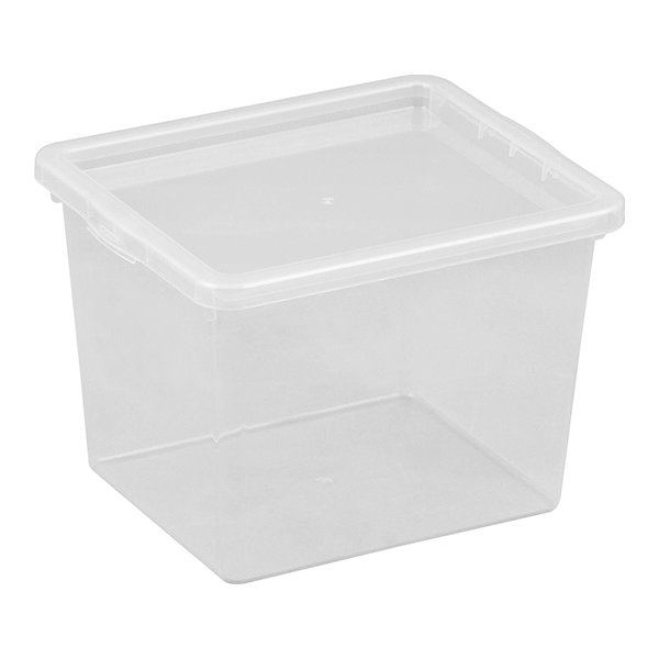 Plastlåda Basic Inkl. lock 3,5 L Transparent