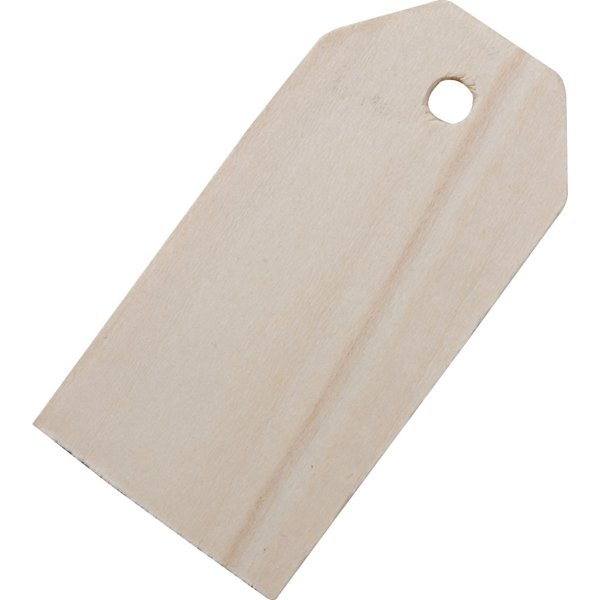 Manillamärken 3x6 cm 10 st Trä