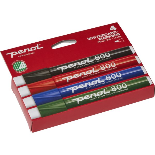 Penol 800 Whiteboardpenna set med 4 st.