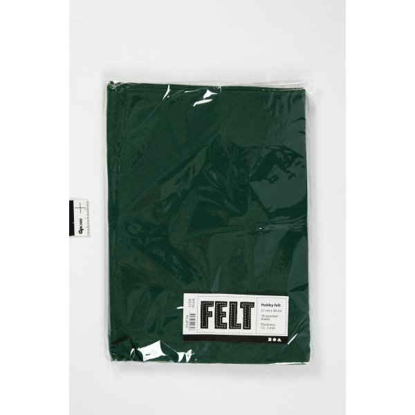 Hobbyfilt A4 21x30 cm 10 ark mörkgrön