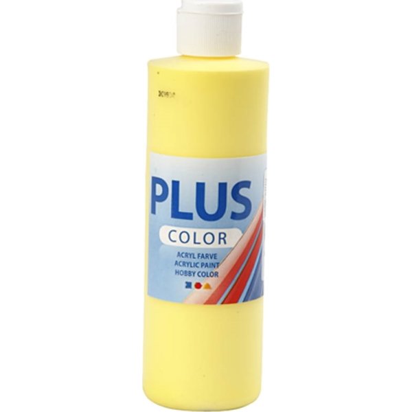Plus Color Hobbymaling, 250 ml, primary yellow