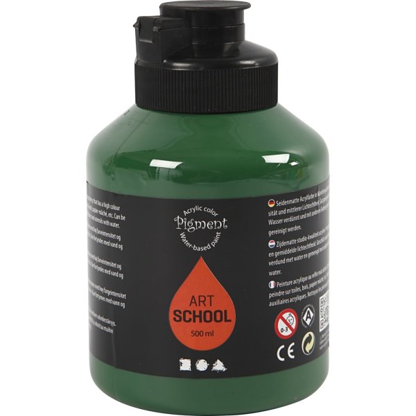 Akrylfärg Pigment 500ml mörkgrön