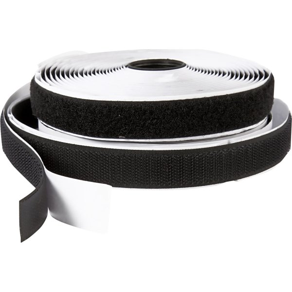 Kardborreband 20 mm x 5 m Svart