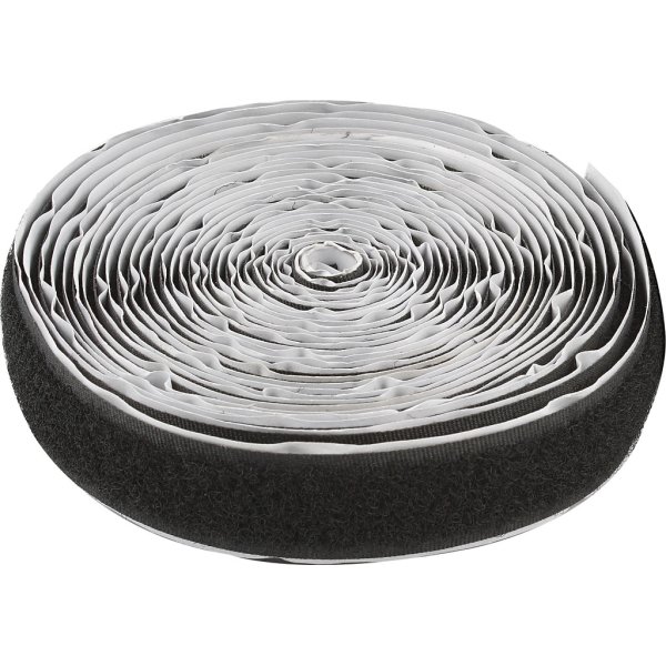 Kardborreband 20 mm x 5 m Svart