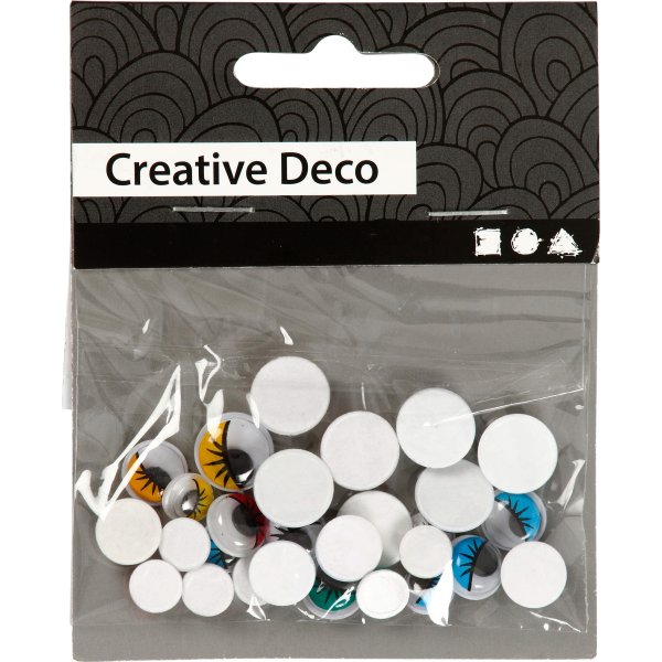 Rullögon Färger 8-12 mm 30 st