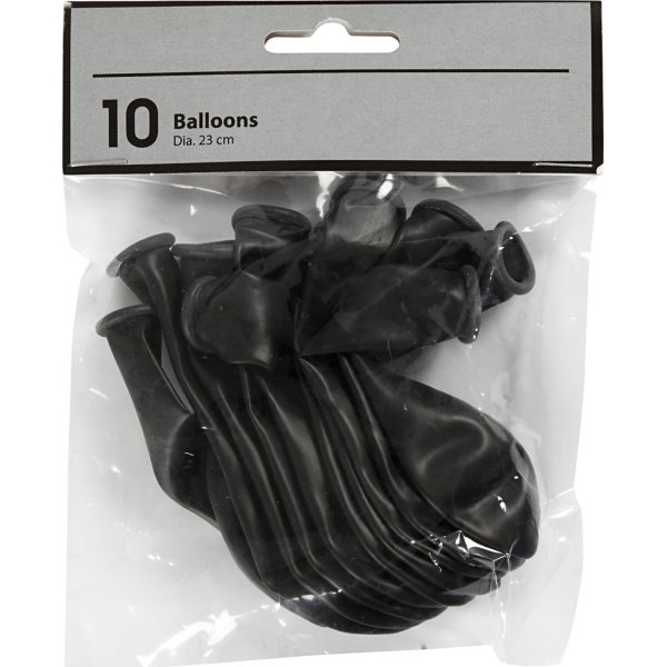 Ballonger 10 st Svart