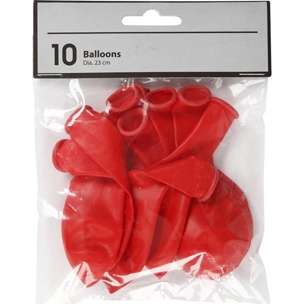 Ballonger 10 st Röd