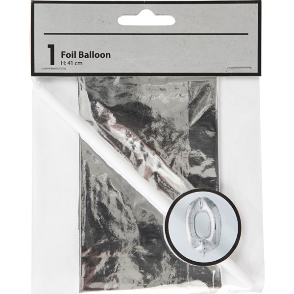 Folieballong Silver 0