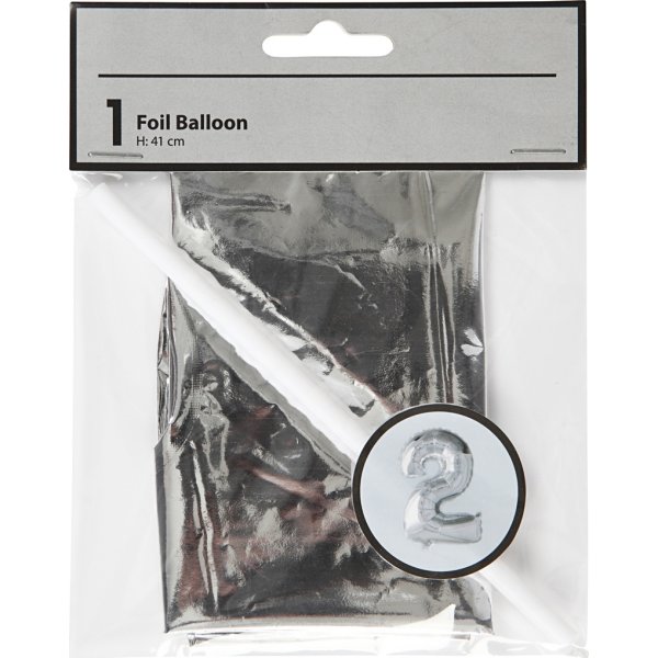 Folieballong Silver 2