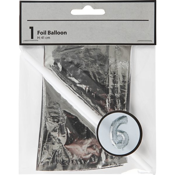 Folieballong Silver 6