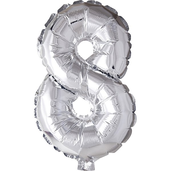 Folieballong Silver 8