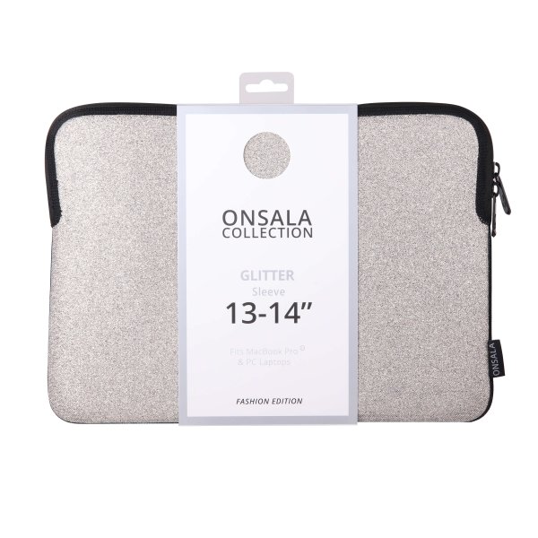 ONSALA 13/14" Glitterfodral, silver