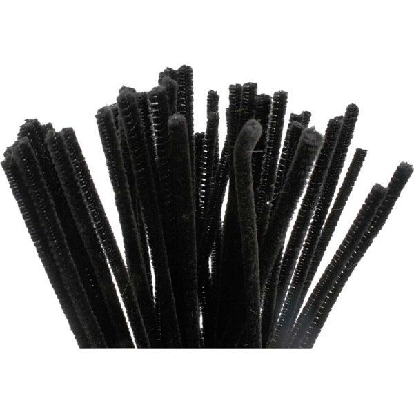 Piprensare Chenille 6 mm 50 st Svart