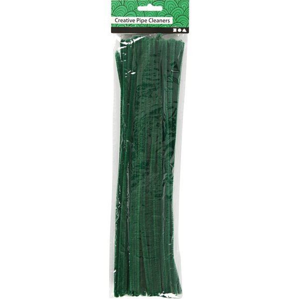 Piprensare Chenille 6 mm 50 st Grön