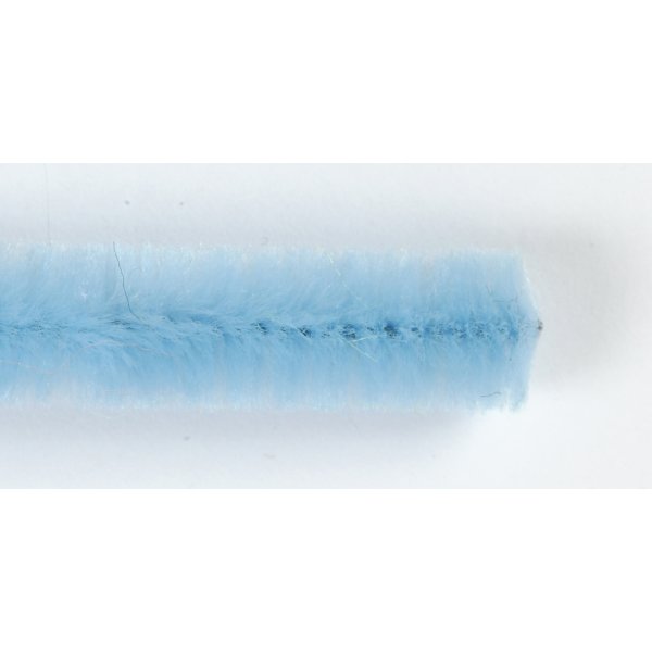 Chenille Piberensere 6 mm, blå, 50 stk