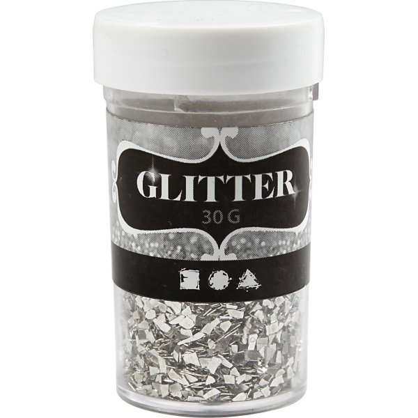 Glitterflingor Silver 30 g