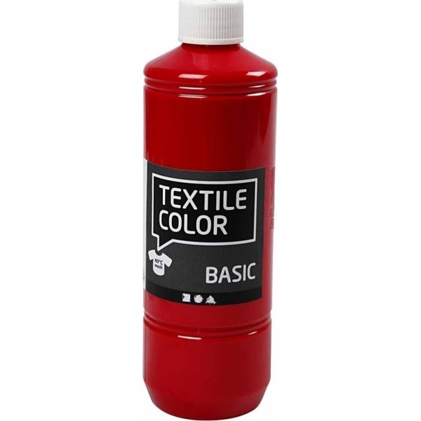 Textilfärg | 500 ml | Primär röd