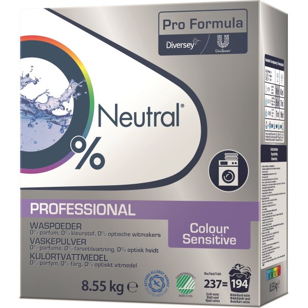 Tvättmedel Neutral Pro Colour Sensitive 8,55 kg