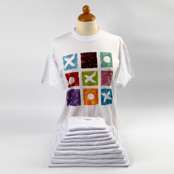 T-shirt | Rund hals | St 12-14 år | Vit