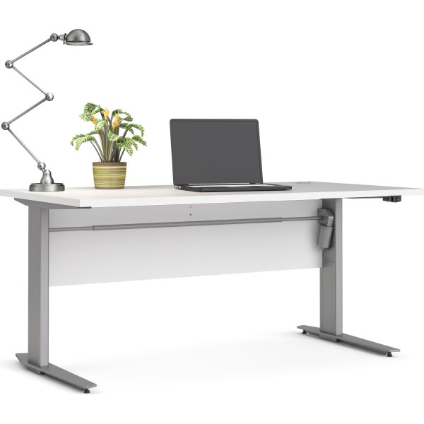 Skrivbord BudgetLine Höj-/sänkbart 150x80cm Vit/al