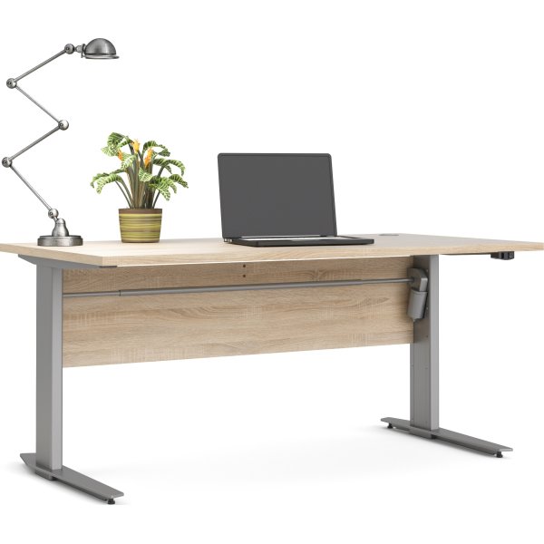 Skrivbord BudgetLine Höj-/sänkbart 150x80cm Ek/alu