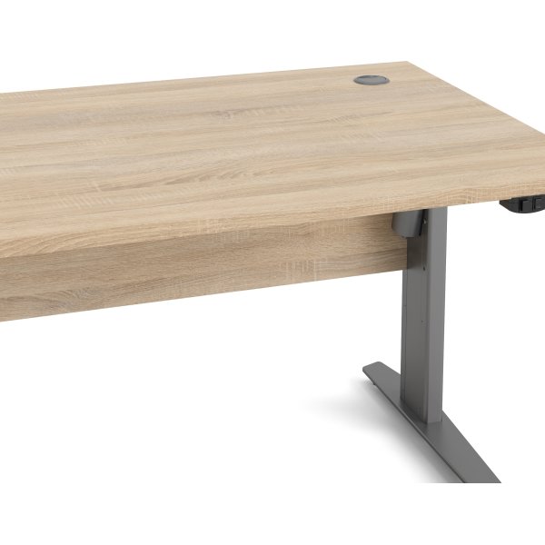Skrivbord BudgetLine Höj-/sänkbart 150x80cm Ek/alu