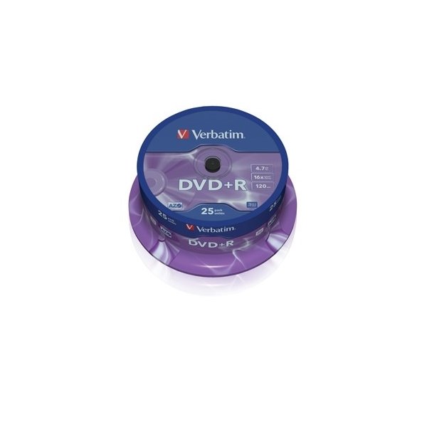 DVD+R Verbatim Spindel 16x 4,7 GB 25 st