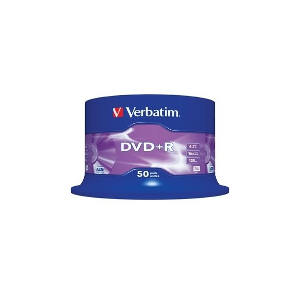 DVD+R Verbatim Spindel 16x 4,7 GB 50 st