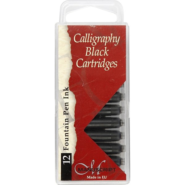 Kalligrafi-refill Manuscript Svart 12 st