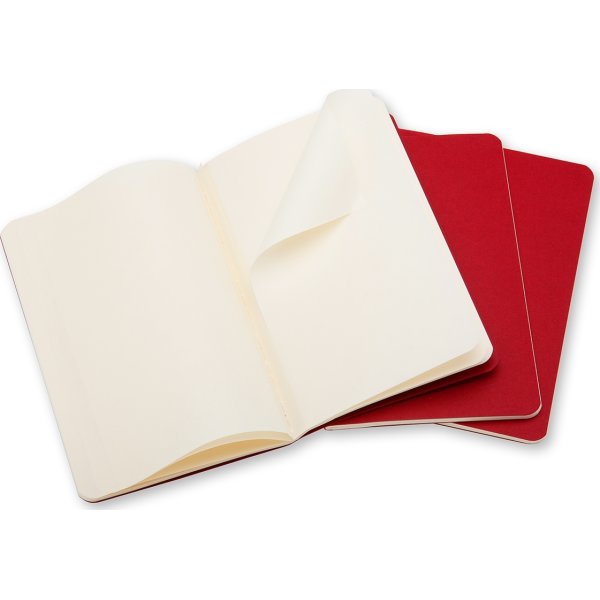 Anteckningsbok Moleskine Cahier L Röd