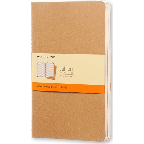 Moleskine Cahier Notesbog | L | Linj. | Kraft