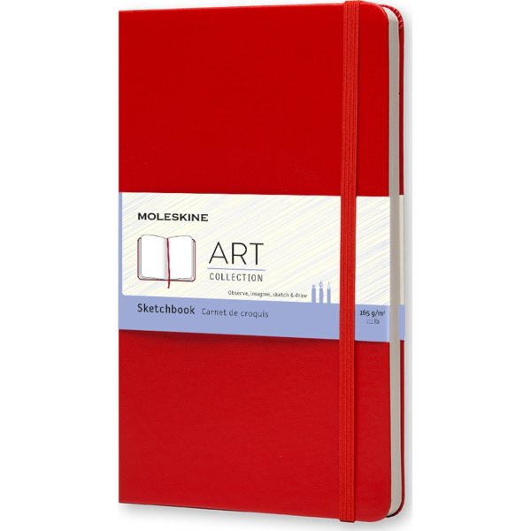 Moleskine Art Sketch Bok L Röd
