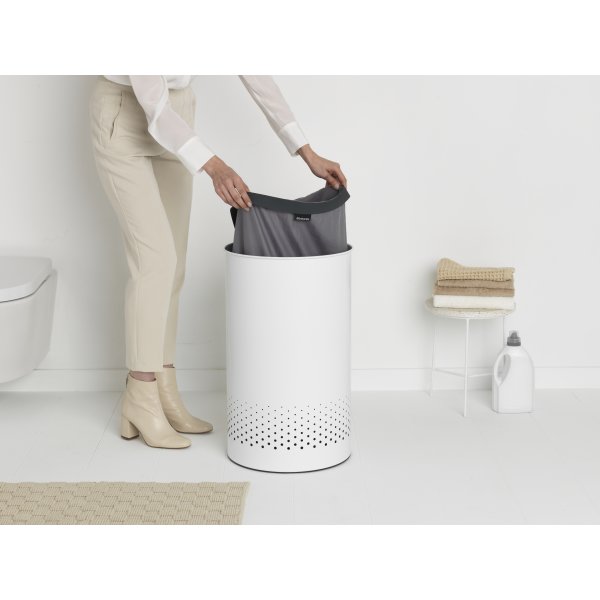 Tvättkorg Brabantia, 60 L, Vit