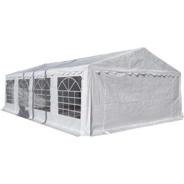 Partytält 5x8 m, 42 personer, PE, vitt