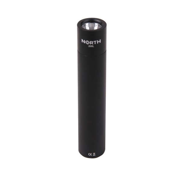 Ficklampa NORTH Aluminium 200 Lumen Svart