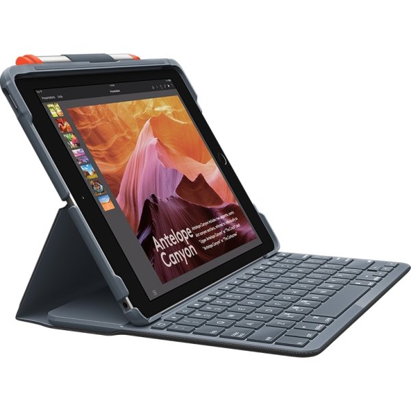 Surfplattefodral Logitech Slim Folio Tangentbord i