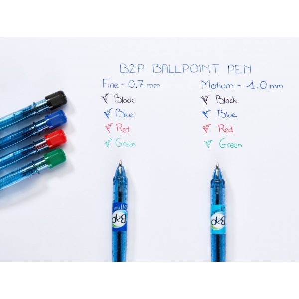 Pilot Begreen Bottle 2 Pen kuglepen, medium, sort