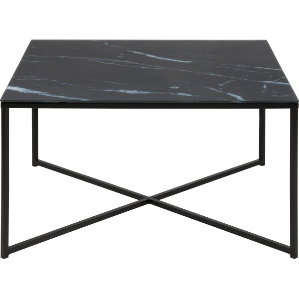 Alisma sofabord, Metal/Glas, Sort