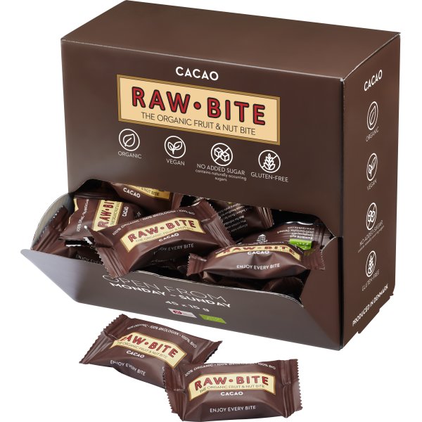 Rawbite Cacao Officebox, 45 bites á 15 g