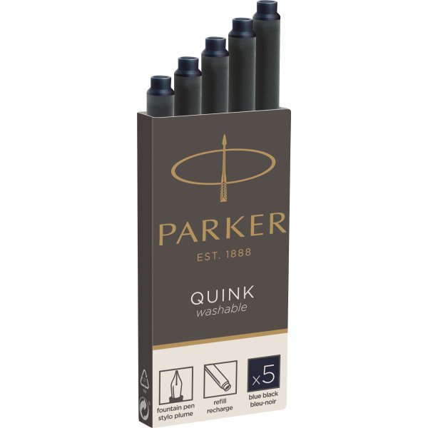 Parker Quink Refill Reservoarpenna | Blåsvart 5 st