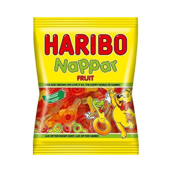 Haribo Fruktnappar, godispåse, 80g