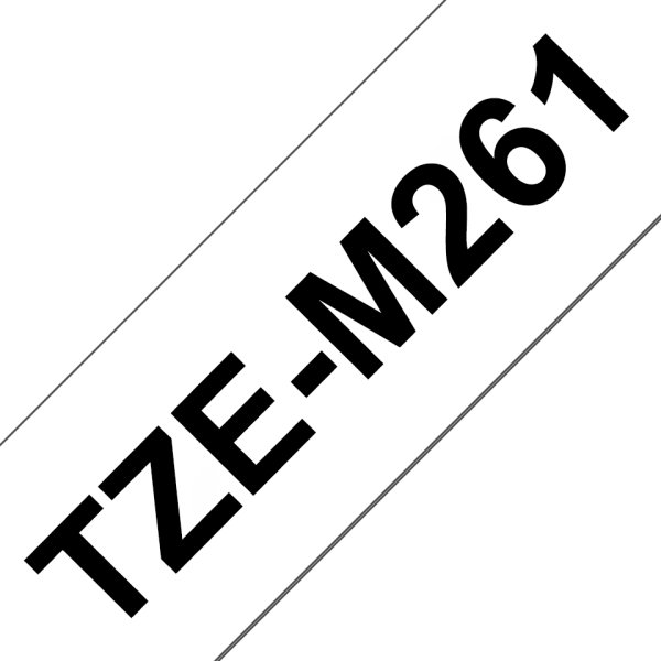 Brother TZe-M261 etikettejp 36mm, svart/matt vit