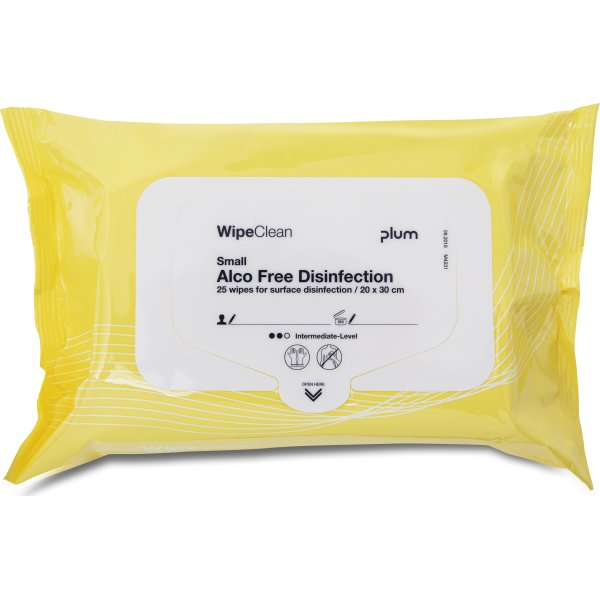 Plum WipeClean Alco Free, Wipes, Small, 25 st