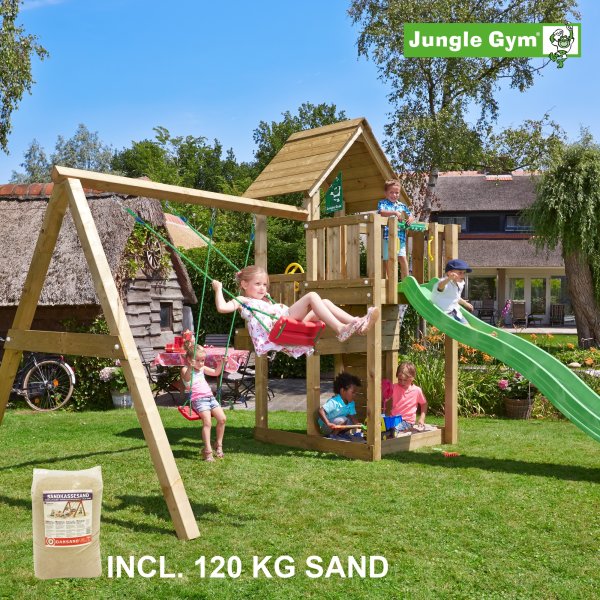Jungle Gym Cubby lektorn, gungor, sand+rutschkana