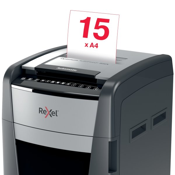 Rexel Optimum AutoFeed+ 600X Dokumentförstörare
