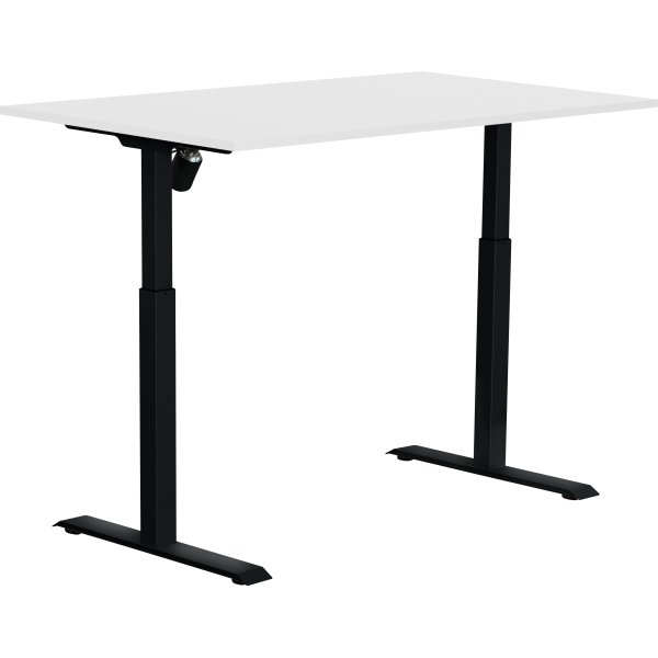 Sun-Flex II höj-/sänkbart bord, 140x80, vit/svart