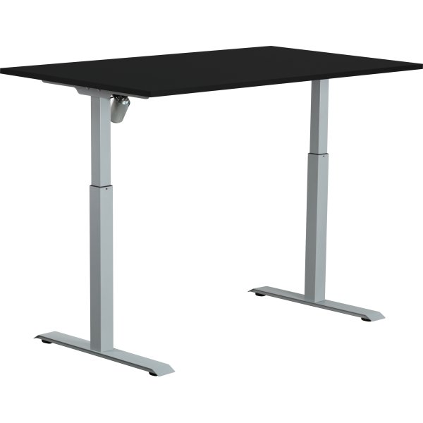 Sun-Flex II höj-/sänkbart bord, 140x80, Svart/grå